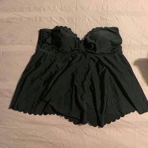 Torrid float scalloped split tankini top